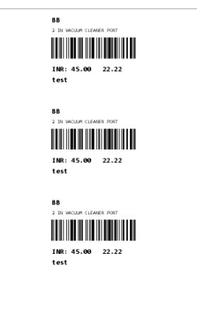 Zebra Printer-Barcode printing format - Stack Overflow