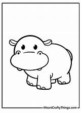 Hippo Coloring Page sketch template