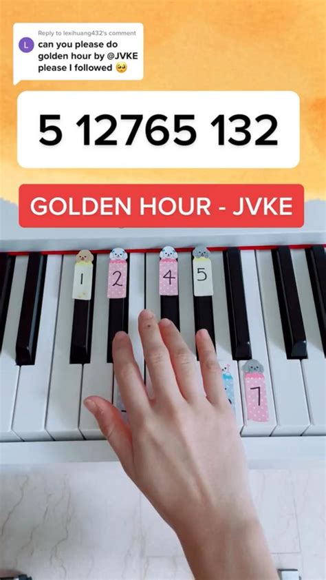 Golden Hour - JVKE (Piano Tutorial) #easypianotutorial | Piano ...