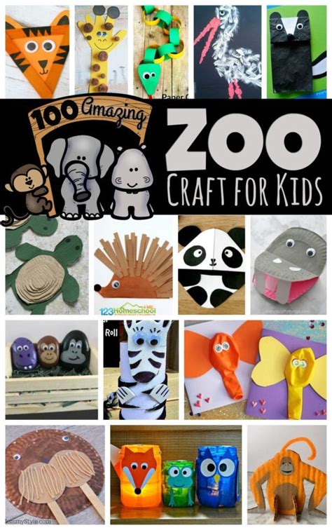 🐘🐍🦩 100 Amazing Zoo Animal Crafts for Kids