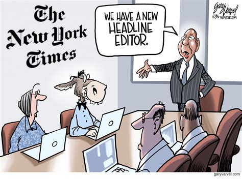 Political Cartoon U.S. New York Times Democrats Editing Headlines | The ...