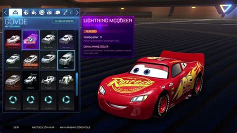 Rocket League Lightning McQueen Pack Showcase - YouTube