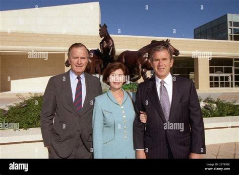 George H. W. Bush Laura Bush George W. Bush 1997 Stock Photo - Alamy