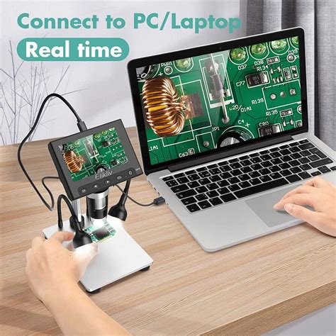 Elikliv 12MP Digital Microscope 1000X 4.3'' LCD Screen Error Coin Magnifier - Free Conversation ...