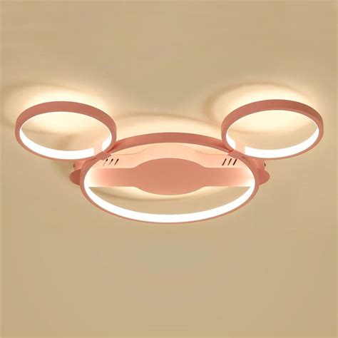 Modern LED Flush Mount Mickey Mouse Lamp Ceiling Light Kids Room Bedroom Living Room Light ...