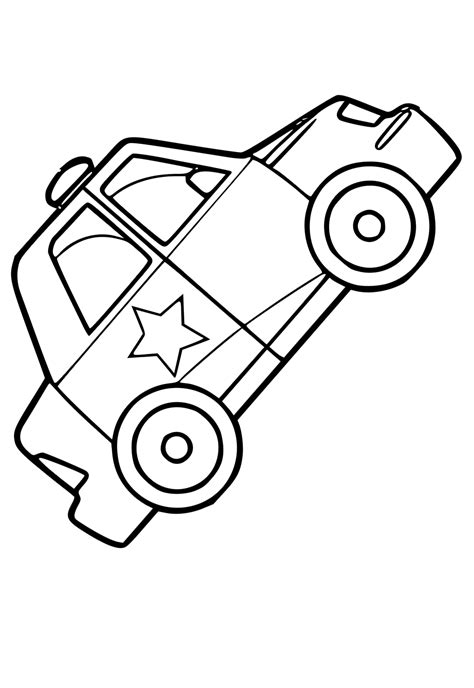 Free Printable Police Car Star Coloring Page, Sheet and Picture for Adults and Kids, Girls and ...
