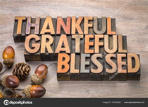 Thankful, grateful, blessed - Thanksgiving theme — Stock Photo © PixelsAway #167263522