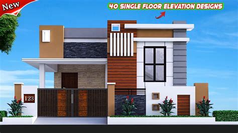 40 Amazing home front elevation designs for single floor | ground floor ... | Small house ...