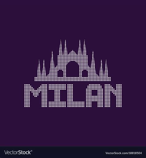 Original logo milan city with caption Royalty Free Vector