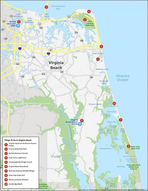 Virginia Beach Map, Virginia - GIS Geography