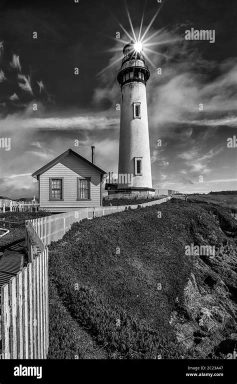 Aerial view of Pigeon Point Lighthouse in California Stock Photo - Alamy