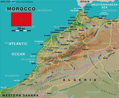 Morocco Map - ToursMaps.com