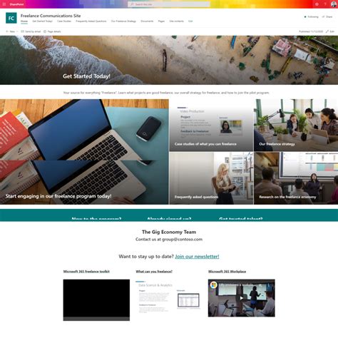 New site templates for SharePoint Online in Microsoft 365