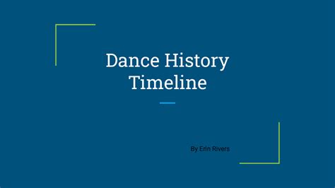 Dance History Timeline | Lecture notes Dance | Docsity