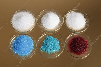 Several Metal Salts - Stock Image - C027/9287 - Science Photo Library