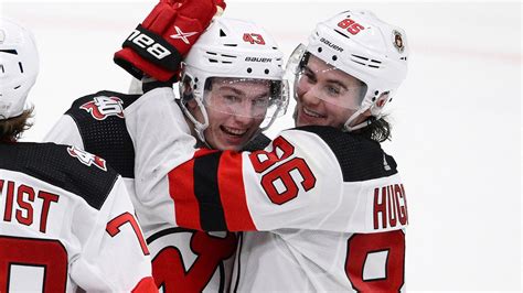 Devils' Luke Hughes scores first career goal with assist from his ...