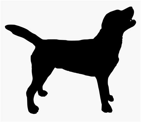 Dog Silhouette Png Free - Transparent Background Dog Silhouette, Png Download - kindpng