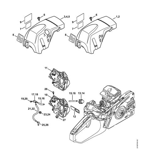 Stihl MS 251 Chainsaw (MS251 2-Mix) Parts Diagram, Shroud