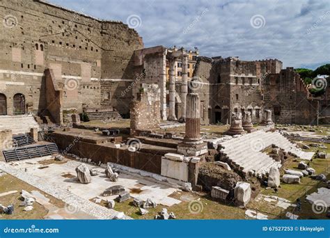 Ancient Roman Forum Ruins editorial stock photo. Image of stonewall - 67527253