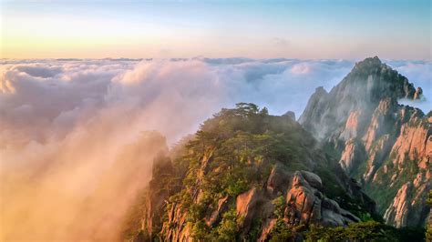 China Huangshan Yunhai Sunrise Alpine Scenery Preview | 10wallpaper.com