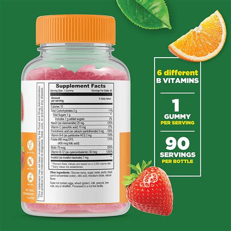 Buy Lifeable Vitamin B Complex with Vitamin C - Great Tasting Natural Flavor Gummy Supplement ...