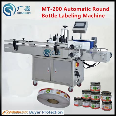 MT 200 Automatic Round Bottle Labeling Machine,Round Bottle adhesive Labeling Machine,Automatic ...