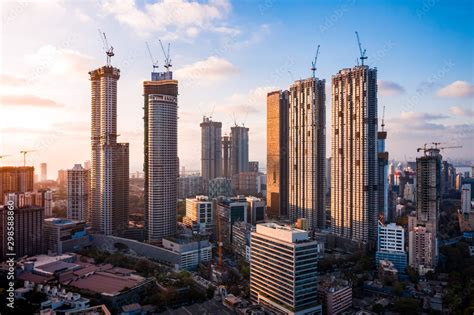 Mumbai skyline- Skyscrapers under construction Stock Photo | Adobe Stock