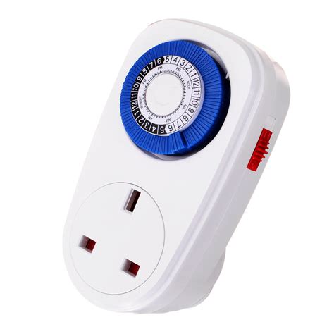 24 hour plug-in mechanical timer 16a grounded plug timer switch socket uk 220v-240v Sale ...