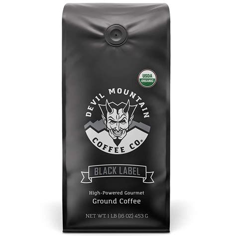 Buy Devil ain CoffeeBlack Label Dark Roast Ground Coffee, Strong High Caffeine Coffee Grounds ...