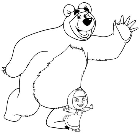 Masha And The Bear Coloring Pages at GetColorings.com | Free printable colorings pages to print ...