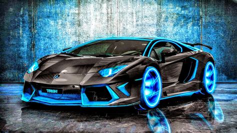 Neon Blue Lamborghini Aventador by ROGUE-RATTLESNAKE on DeviantArt