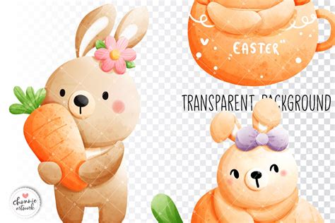 Easter Clipart Easter Rabbit Clipart Rabbit Clipart Easter - Etsy