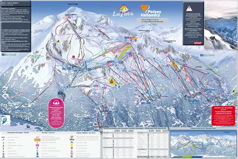 Full size piste map for Les Arcs