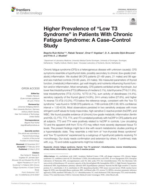 Higher Prevalence of Low T3 Syndrome in Patients W(1)