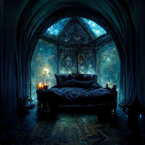 Gothic Astrological Bedroom | Fantasy bedroom, Fantasy rooms, Dark home ...