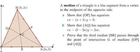 Solved A median of a triangle is a line segment from a | Chegg.com