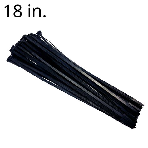 18-inch Zip Ties - 50 Count, 175-lb Test, UV Resistant for Outdoor Use - Extra Heavy Duty ...