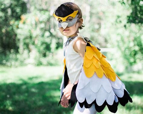 Kids Bird Costume, Bright Bird Costume, Wing Cape and Mask Kids Dress ...