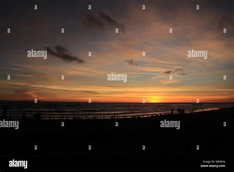 Beautiful Sunset on Parangtritis Beach Yogyakarta Stock Photo - Alamy