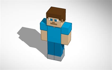 3D Printed Minecraft Steve [Updated] by Danchigai | Pinshape