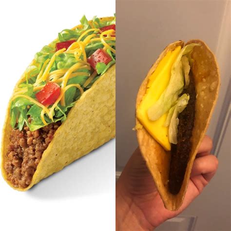 The new taco from Burger King.. : r/ExpectationVsReality