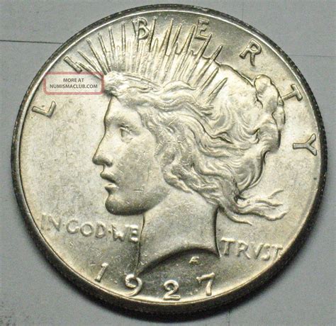 1927 Peace Silver Dollar Grading Bu Z242