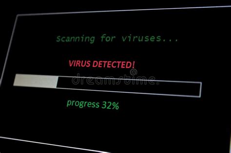 Scan For Virus, Virus Detected Stock Image - Image of anti, keys: 47931655