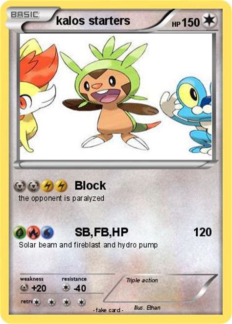 Pokémon kalos starters 5 5 - Block - My Pokemon Card