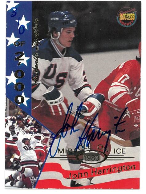 Lot Detail - John Harrington Autographed Miracle on Ice Card