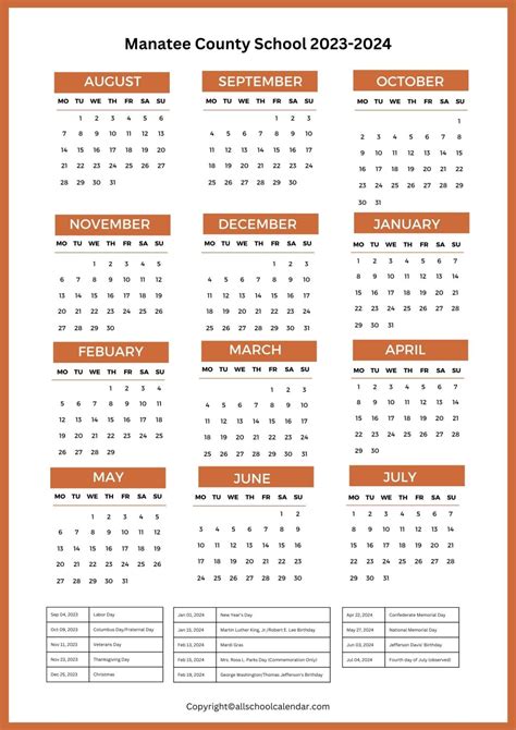 Manatee County School Calendar And Graduation Dates 2023-24