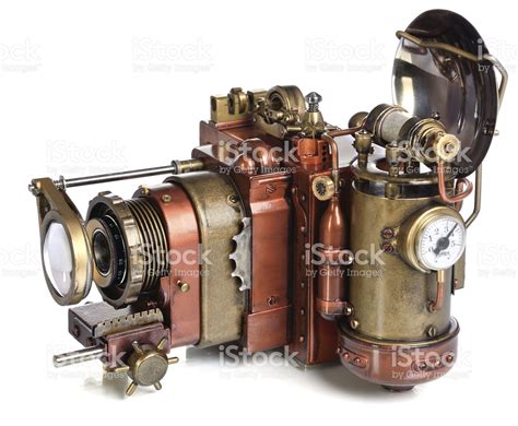 Photo camera on a white background. Style Steampunk. | Steampunk ...