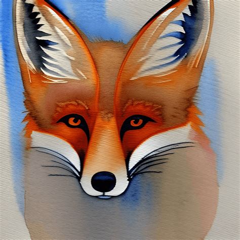 Fox Watercolor Painting · Creative Fabrica