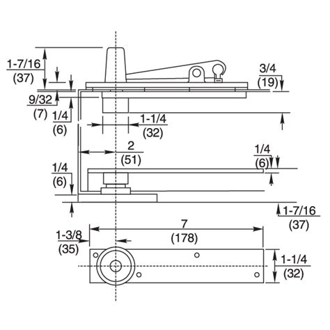 Rixson 370 Pivot Hinge for Commercial Doors