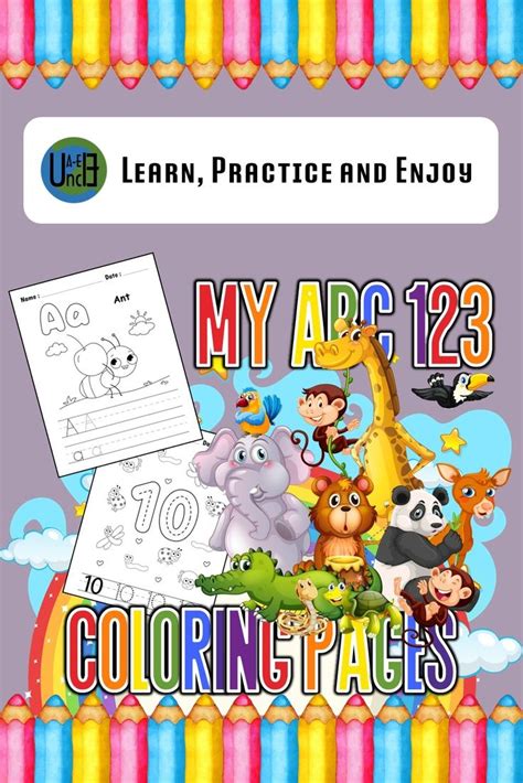 ABC 123 Animals Coloring Pages | Preschool activities, Fun activities for toddlers, Coloring pages